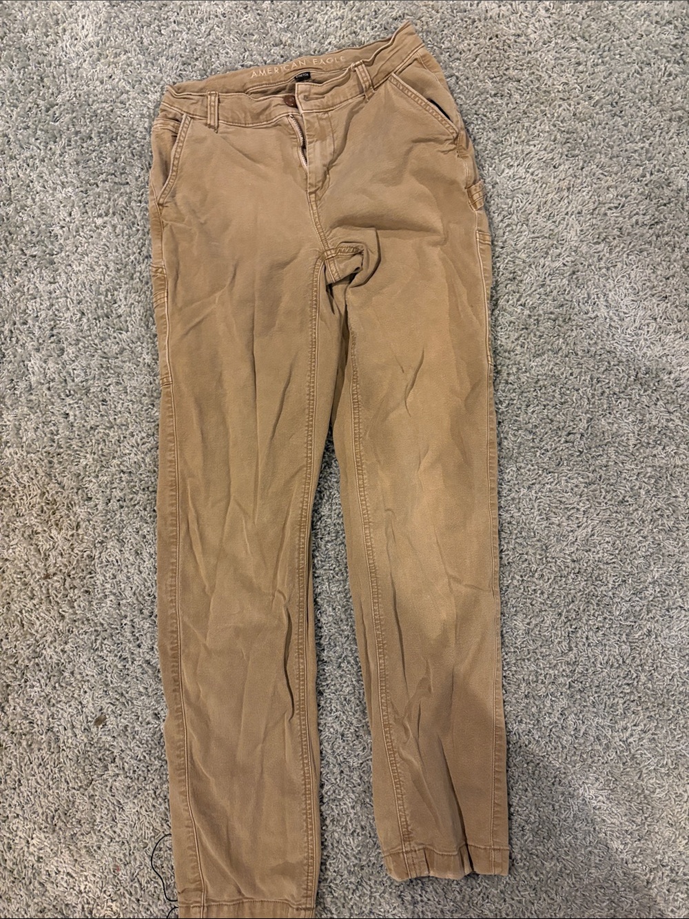 American Eagle Outfitters Straight Leg Pants in Tan